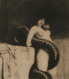 Die Sinnlichkeit Franz von Stuck (1863-1928)  Die Sinnlichkeit (Sensuality)  etching  circa 1891
